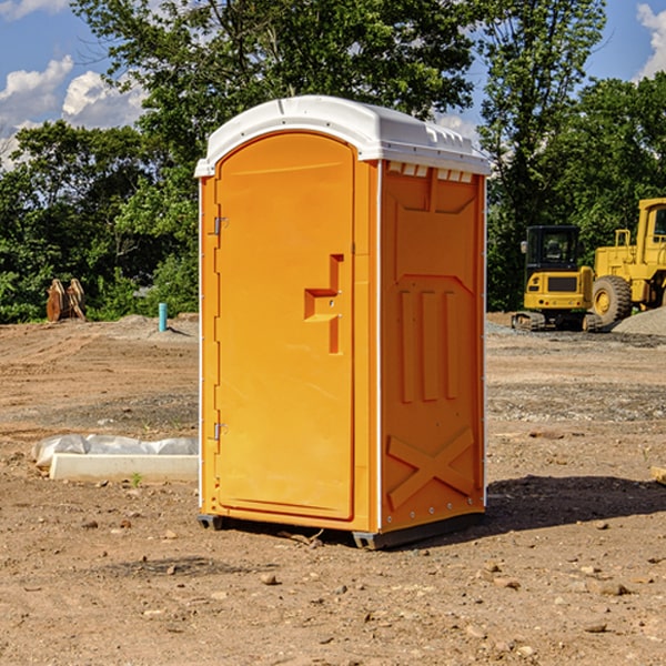 how often are the porta potties cleaned and serviced during a rental period in Crapo